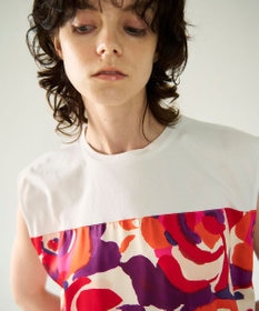 GRACE CONTINENTAL ペイントカラープリントトップ