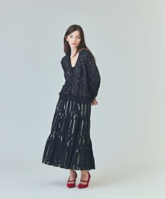 GRACE CONTINENTAL ラメジャガードサテンスカート