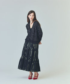 GRACE CONTINENTAL ラメジャガードサテンスカート