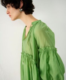 GRACE CONTINENTAL ギャザーカフタントップ