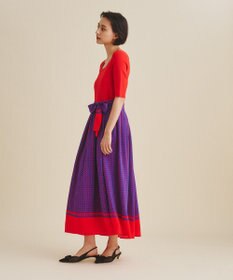 ✨新品タグ付✨近年 グレースクラス リッププリントコンビドレス ワンピース 36 ✨新品タグ付✨近年 グレースクラス リッププリントコンビドレス