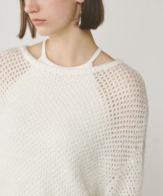 GRACE CONTINENTAL スパンメッシュニットトップ