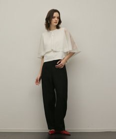 GRACE CONTINENTAL シアーケープニットカーディガン