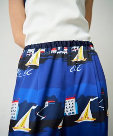 GRACE CONTINENTAL マリンプリントイージーパンツ