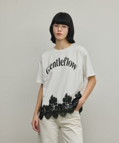 GRACE CONTINENTAL レースヘムロゴTシャツ