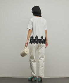 GRACE CONTINENTAL レースヘムロゴTシャツ