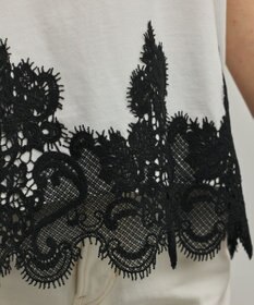 GRACE CONTINENTAL レースヘムロゴTシャツ