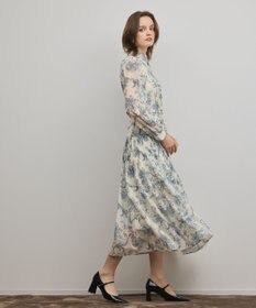 GRACE CONTINENTAL フラワープリントプリーツワンピース