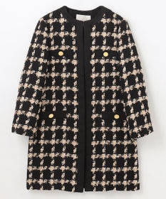 GRACE CONTINENTAL フェザーチェックツイードコート