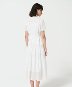 GRACE CONTINENTAL メッシュコンビシャツワンピース