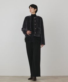 GRACE CONTINENTAL ムートンノーカラージャケット