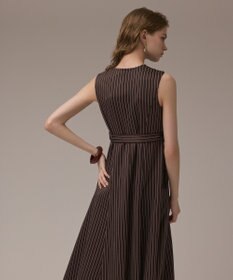 GRACE CONTINENTAL ストライプジャージワンピース
