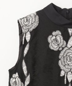 GRACE CONTINENTAL ハイネック刺繍ワンピース