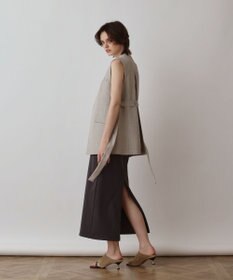 GRACE CONTINENTAL ストライプノーカラージレ