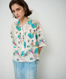 GRACE CONTINENTAL リゾートプリントシャツ