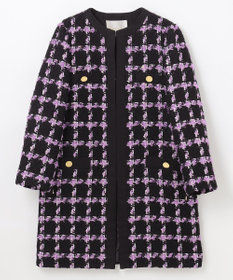 GRACE CONTINENTAL フェザーチェックツイードコート