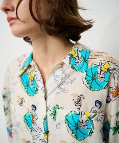 GRACE CONTINENTAL リゾートプリントシャツ