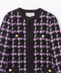 GRACE CONTINENTAL フェザーチェックツイードコート