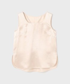 GRACE CONTINENTAL サテンノースリーブトップ ベージュ