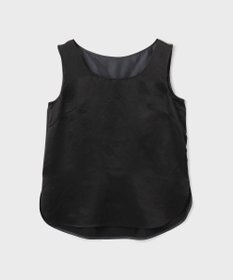 GRACE CONTINENTAL サテンノースリーブトップ ブラック