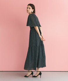 GRACE CONTINENTAL ドットフレアスリーブマキシ