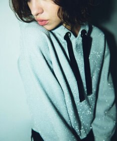 GRACE CONTINENTAL ラメニットパーカー