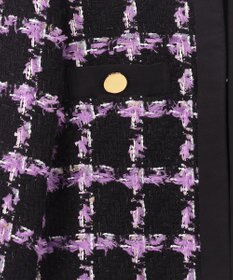 GRACE CONTINENTAL フェザーチェックツイードコート