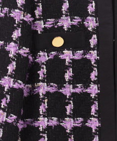 GRACE CONTINENTAL フェザーチェックツイードコート