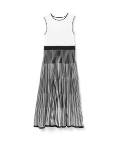 GRACE CONTINENTAL バイカラーシアーニットワンピース