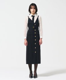 GRACE CONTINENTAL タイトテーラージャンパースカート ブラック