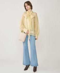 GRACE CONTINENTAL シアーボウタイブラウス
