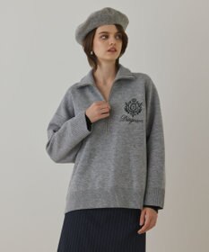 GRACE CONTINENTAL ハーフジップニットトップ