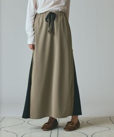 GRACE CONTINENTAL サイドジップスカート カーキ