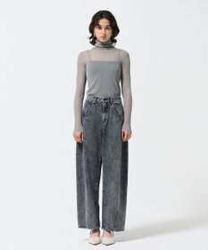 GRACE CONTINENTAL シアーリブタートルトップ