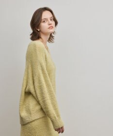 GRACE CONTINENTAL ラメフェザーニットトップ