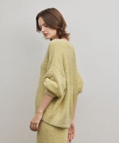 GRACE CONTINENTAL ラメフェザーニットトップ