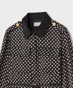 GRACE CONTINENTAL プリントミリタリードレス