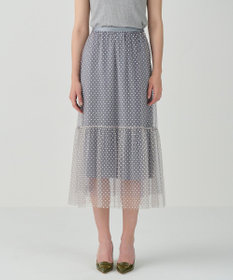 GRACE CONTINENTAL フロッキーチュールスカート