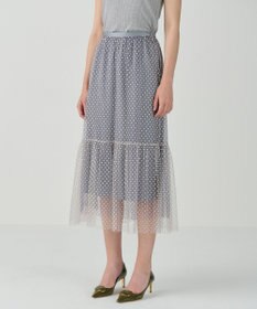 GRACE CONTINENTAL フロッキーチュールスカート