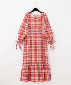 【GRACE CONTINENTAL】試着のみチェックオーガンワンピース レッド チェックオーガンワンピース / GRACE CONTINENTAL | GRACE