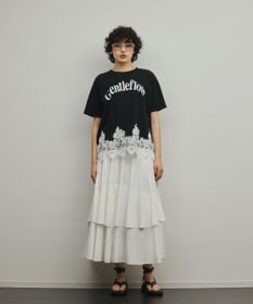 GRACE CONTINENTAL レースヘムロゴTシャツ