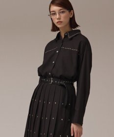 GRACE CONTINENTAL メタルホットフィットシャツ ブラック