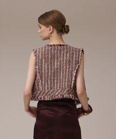 GRACE CONTINENTAL コンパクトツイードベスト