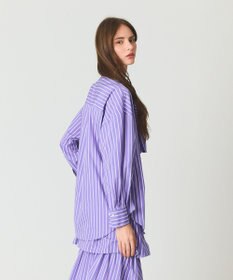 GRACE CONTINENTAL ストライプビッグボウブラウス
