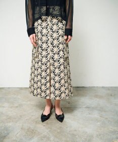 GRACE CONTINENTAL パームモチーフカーゴスカート