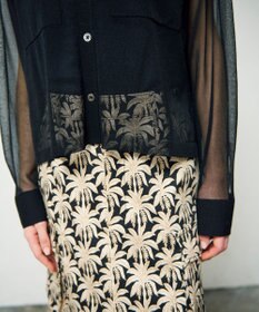 GRACE CONTINENTAL パームモチーフカーゴスカート