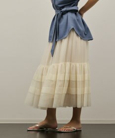 GRACE CONTINENTAL チュールティアードスカート