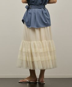 GRACE CONTINENTAL チュールティアードスカート