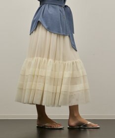 GRACE CONTINENTAL チュールティアードスカート