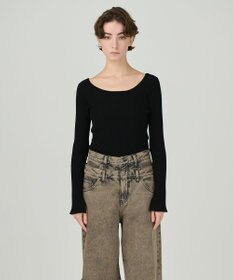 GRACE CONTINENTAL リブニットトップ